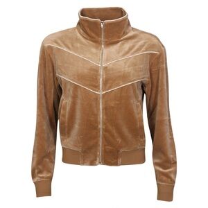 Nili Lotan Andreas Track Jacket With Piping in Camel, Size M